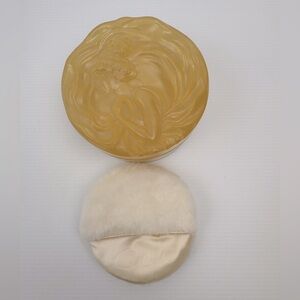 Vintage CIARA PERFUMED DUSTING POWDER 6 oz Container Art Deco Nuveau Lady W/Puff